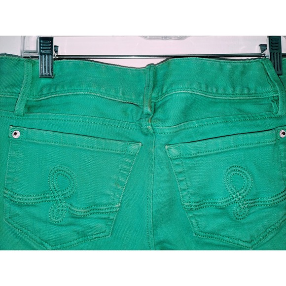 Lilly Pulitzer WORTH Sz O Bright Green Stretchy Straight Leg Jeans - Picture 10 of 11